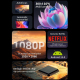 Vidéoprojecteur Smart Full HD 1080P 300 ANSI WiFi Double Bande Bluetooth 5.1 Focus Électrique - www.yonis-shop.com