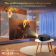 Vidéoprojecteur Smart Full HD 1080P 300 ANSI WiFi Double Bande Bluetooth 5.1 Focus Électrique - www.yonis-shop.com