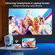 Vidéoprojecteur Intelligent 720P WiFi Double Bande Bluetooth 5.1 Mise Au Point Électrique Gimbal - www.yonis-shop.com