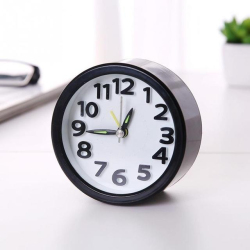 Réveil Analogique Silencieux À Quartz Blanc Rond Lumineux À Piles Format Compact 9,2 Cm - www.yonis-shop.com