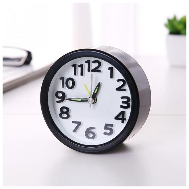 Réveil Analogique Silencieux À Quartz Blanc Rond Lumineux À Piles Format Compact 9,2 Cm - www.yonis-shop.com