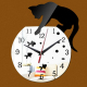 Horloge Murale Chat 3D DIY En Miroir Acrylique Noir Et Or Résistante À L’Eau 25x30 Cm - www.yonis-shop.com