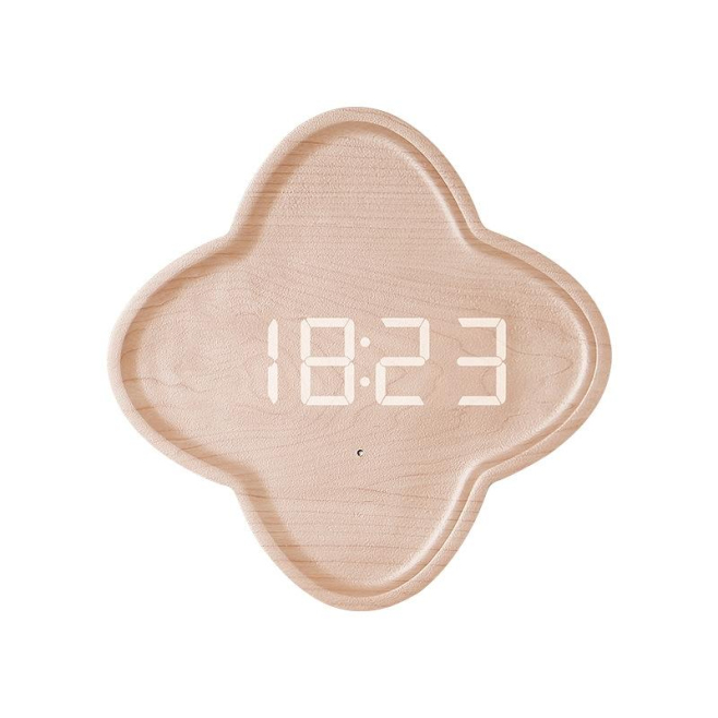 Horloge Murale Numérique LED Fleur Avec Capteur De Luminosité Mémoire Et Câble USB 5 Mètres - www.yonis-shop.com