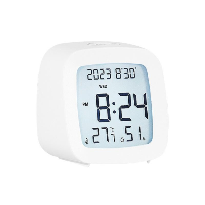 Réveil De Chevet LCD Température Humidité Écran Incliné Tactile Calendrier Perpétuel - www.yonis-shop.com