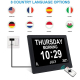 Horloge Numérique 10 Pouces Pour Seniors Avec Rappels Médicaments Alarmes Et Annonce Vocale Anglaise - www.yonis-shop.com