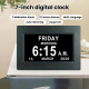 Horloge Calendrier Numérique 7 Pouces Pour Seniors Avec 3 Rappels Médicaments 5 Alarmes Et Écran Photo Vidéo - www.yonis-shop...