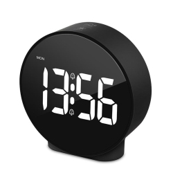 Réveil Numérique Double Alarme Luminosité Réglable Alimentation USB Ou Piles Snooze Tactile