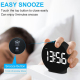 Réveil Numérique Double Alarme Luminosité Réglable Alimentation USB Ou Piles Snooze Tactile - www.yonis-shop.com