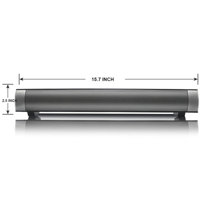 Barre De Son Bluetooth 2x5W Pour TV Et PC Lecteur MP3 USB TF Batterie 2000mAh - www.yonis-shop.com