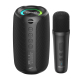 Enceinte Bluetooth Portable Extérieur 8W Avec Microphone RGB Bluetooth 5.4 Autonomie 4 À 5 Heures Noir