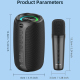 Enceinte Bluetooth Portable Extérieur 8W Avec Microphone RGB Bluetooth 5.4 Autonomie 4 À 5 Heures Noir - www.yonis-shop.com