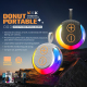 Enceinte Bluetooth Portable Donut Blanche 5W Avec Lumières Colorées Batterie 1200mAh Et Dragonne - www.yonis-shop.com