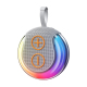 Enceinte Bluetooth Portable Donut Blanche 5W Avec Lumières Colorées Batterie 1200mAh Et Dragonne - www.yonis-shop.com