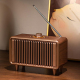 Enceinte Bluetooth Sans Fil 16W Bluetooth 5.3 FM AUX Carte TF Autonomie 6 À 10 Heures Effet Bois
