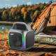 Enceinte Bluetooth Portable Pour Karaoké Extérieur 50 W RGB Étanche IPX5 Batterie 8000 mAh - www.yonis-shop.com