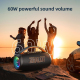 Enceinte Bluetooth Portable Outdoor 60W Bluetooth 5.3 Appairage Sans Fil Lumières RGB Batterie 8000mAh Grise - www.yonis-shop...