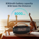 Enceinte Bluetooth Portable Outdoor 60W Bluetooth 5.3 Appairage Sans Fil Lumières RGB Batterie 8000mAh Grise - www.yonis-shop...