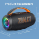 Enceinte Bluetooth Portable Outdoor 60W Bluetooth 5.3 Appairage Sans Fil Lumières RGB Batterie 8000mAh Grise - www.yonis-shop...