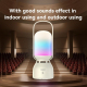 Enceinte Bluetooth Extérieure 5W Avec Éclairage LED 11 Modes Batterie 2400mAh Beige - www.yonis-shop.com