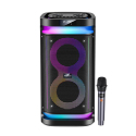 Enceinte Bluetooth Ext&eacute;rieure 40W Avec Micro Karaoke Et 7 Modes Lumineux Noire - www.yonis-shop.com