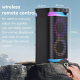 Enceinte Bluetooth Extérieure 40W Avec Micro Karaoke Et 7 Modes Lumineux Noire - www.yonis-shop.com