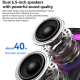 Enceinte Bluetooth Extérieure 40W Avec Micro Karaoke Et 7 Modes Lumineux Noire - www.yonis-shop.com