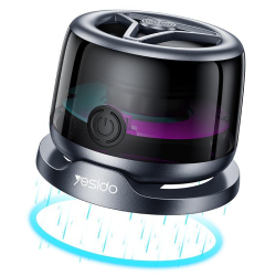 Enceinte Bluetooth Mini 3W Magnétique Avec Support Smartphone Éclairage RGB Et Fonction TWS Noire