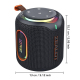 Enceinte Bluetooth Portable Extérieure 30W Stéréo Étanche IPX6 Avec Éclairage RGB Bleue - www.yonis-shop.com