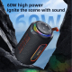 Enceinte Bluetooth Portable Extérieure 60W RGB Camouflage Batterie 8000mAh USB Carte Mémoire - www.yonis-shop.com