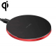 Chargeur Sans Fil Qi 15W Rond En Aluminium Blanc Miroir Format Ultra Fin 100 mm - www.yonis-shop.com
