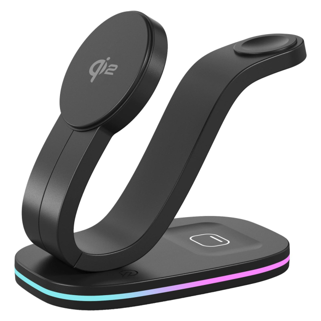 Chargeur Sans Fil 3 En 1 Qi2 15W Pour Téléphone Montre Et Écouteurs iOS Android - www.yonis-shop.com