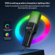 Microphone USB De Bureau Pour Streaming Et Enregistrement Double Condensateur Omnidirectionnel RGB Antichoc - www.yonis-shop.com
