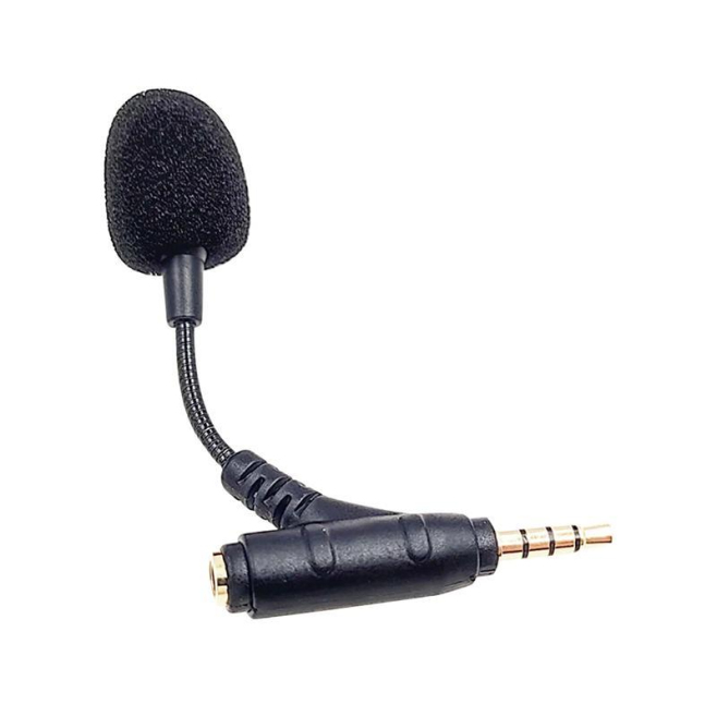 Microphone Omnidirectionnel 3 5 mm Coudé Double Port Pour Diffusion Live Mobile 85 mm - www.yonis-shop.com