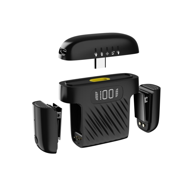 Microphone Sans Fil Miniature à Réduction de Bruit Avec Étui de Charge Bleu et Qualité Sonore Niveau CD - www.yonis-shop.com