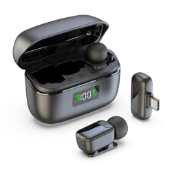 Micro Cravate Sans Fil Double Pour Smartphone Réduction De Bruit ENC Portée 30 m Autonomie 30 h