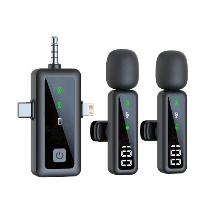 Micro Cravate Sans Fil Double Pour Vidéo Réduction De Bruit DSP Audio 48 kHz Portée 20 m - www.yonis-shop.com