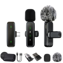 Microphone Cravate Sans Fil Type C Antibruit ENC Omnidirectionnel Port&eacute;e 20 M Autonomie 5 &Agrave; 6 Heures - www.yonis-shop.com