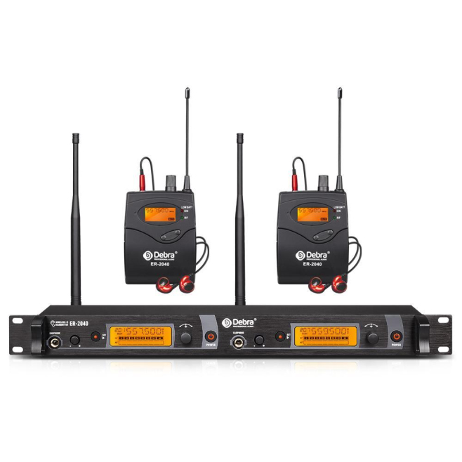 Système De Retour Audio Sans Fil UHF Avec Deux Récepteurs In Ear Portée 90 Mètres - www.yonis-shop.com