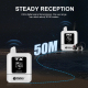 Système De Retour Audio Sans Fil Stéréo 2.4G Avec Casque Portée 30 À 50 M Latence 15 MS Multi Récepteurs - www.yonis-shop.com