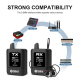 Système De Retour Audio Sans Fil Stéréo 2.4G Avec Casque Portée 30 À 50 M Latence 15 MS Multi Récepteurs - www.yonis-shop.com