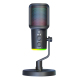 Microphone USB C De Bureau Pour Gaming Et Karaoke Avec Réduction De Bruit ENC Éclairage RGB Et Filtre Anti Pop - www.yonis-sh...