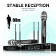 Microphone Sans Fil UHF 4 En 1 Pour Scène Et Conférence Portée 80 À 100 Mètres Capsule Dynamique Cardioïde - www.yonis-shop.com