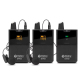 Microphone Cravate Sans Fil UHF Pour Interview 2 Récepteurs Portée 50 M Monitoring Audio Caméra Smartphone - www.yonis-shop.com