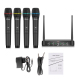 Système De Microphones Sans Fil UHF 4 Canaux Portée 100 Mètres Pour Karaoké Et Conférences - www.yonis-shop.com