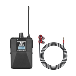 Récepteur De Retour Audio Sans Fil UHF Avec Écouteurs Intra Auriculaires Liaison Infrarouge 530 À 580 MHz