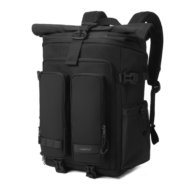 Sac À Dos De Voyage Extensible À Fermeture Enroulable Résistant Aux Éclaboussures Pour Ordinateur 15,6 Pouces Et Tablette - w...