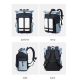 Sac À Dos De Voyage Extensible À Fermeture Enroulable Résistant Aux Éclaboussures Pour Ordinateur 15,6 Pouces Et Tablette - w...