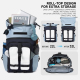 Sac À Dos De Voyage Extensible À Fermeture Enroulable Résistant Aux Éclaboussures Pour Ordinateur 15,6 Pouces Et Tablette - w...