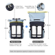 Sac À Dos De Voyage Extensible À Fermeture Enroulable Résistant Aux Éclaboussures Pour Ordinateur 15,6 Pouces Et Tablette - w...
