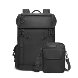 Sac À Dos Ordinateur 14 Pouces Pour Travail Et Voyage 2 En 1 Poche Bandoulière Détachable Résistant À L’Eau Accroche-Valise
